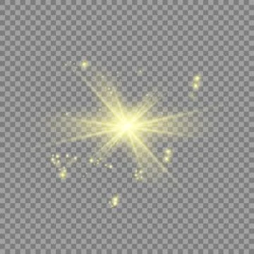 Glow light effect. Star burst with sparkles.Sun Stock Illustration