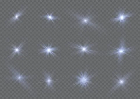 Glow light effect. Star burst with sparkles. sunlight. Stock Illustration