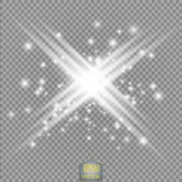 Glow light effect. Star burst with sparkles.Sun.Power energy neon lights cosmic Stock Illustration