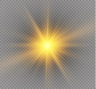 Glow light effect. Star burst with sparkles. Vector illustration. Illustrazione stock