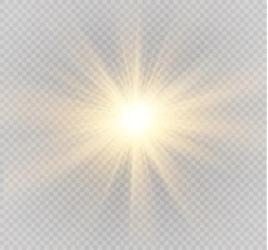 Glow light effect. Star burst with sparkles. Vector illustration. Stock Illustration
