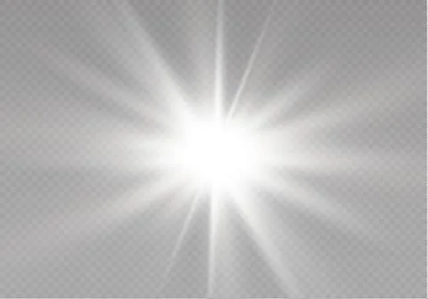 Glow light effect. Star burst with sparkles. Vector illustration. Stock Illustration
