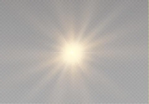 Glow light effect. Star burst with sparkles. Vector illustration. Illustrazione stock