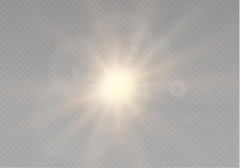 Glow light effect. Star burst with sparkles. Vector illustration. Stock Illustration