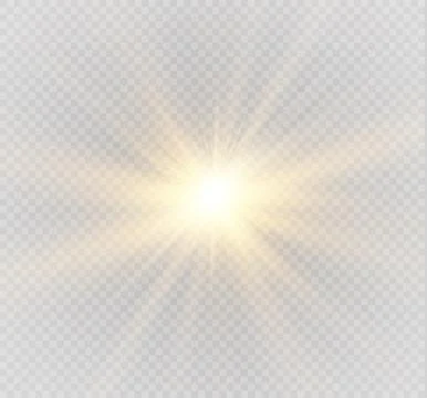 Glow light effect. Star burst with sparkles. Vector illustration. Illustrazione stock