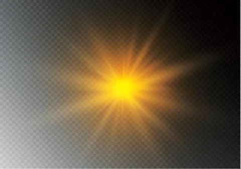 Glow light effect. Star burst with sparkles. Vector illustration. Stock Illustration