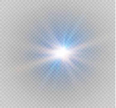 Glow light effect. Star burst with sparkles. Vector illustration. Stock Illustration