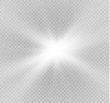 Glow light effect. Star burst with sparkles. Vector illustration. Stock Illustration