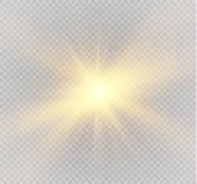 Glow light effect. Star burst with sparkles. Vector illustration. Stock Illustration