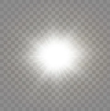 Glow light effect. Star burst with sparkles. Vector illustration. Stock Illustration