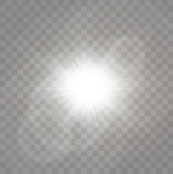 Glow light effect. Star burst with sparkles. Vector illustration. Stock Illustration