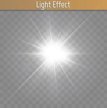 Glow light effect. Star burst with sparkles. Vector illustration. Stock Illustration