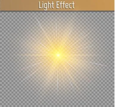 Glow light effect. Star burst with sparkles. Vector illustration. Stock Illustration