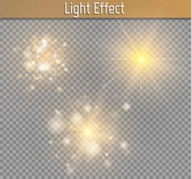 Glow light effect. Star burst with sparkles. Vector illustration. Stock Illustration