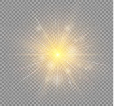 Glow light effect. Star burst with sparkles. Vector illustration. Stock Illustration