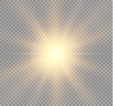 Glow light effect. Star burst with sparkles. Vector illustration. Stock Illustration