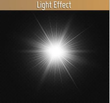 Glow light effect. Star burst with sparkles. Vector illustration. Stock Illustration
