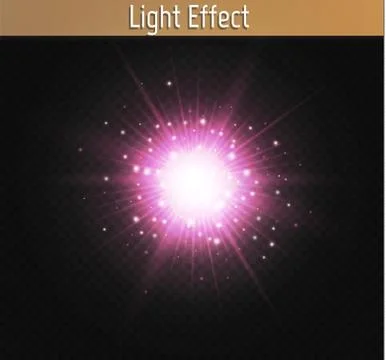 Glow light effect. Star burst with sparkles. Vector illustration. Stock Illustration