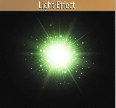 Glow light effect. Star burst with sparkles. Vector illustration. Stock Illustration