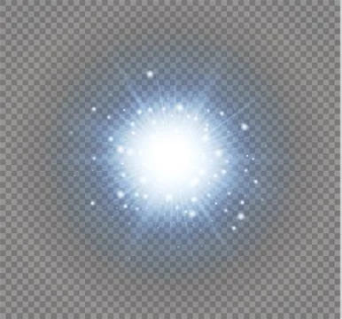 Glow light effect. Star burst with sparkles. Vector illustration. Stock Illustration
