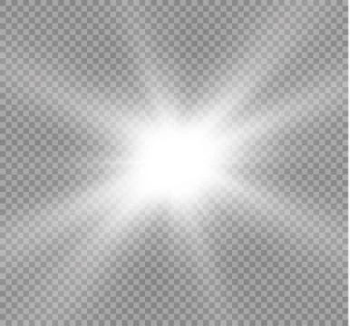 Glow light effect. Star burst with sparkles. Vector illustration. Illustrazione stock