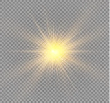 Glow light effect. Star burst with sparkles. Vector illustration. Stock Illustration