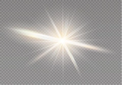 Glow light effect. Star burst with sparkles. Vector illustration. Stock Illustration