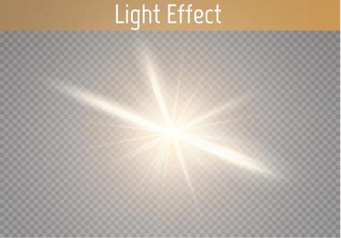 Glow light effect. Star burst with sparkles. Vector illustration. Stock Illustration