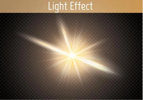 Glow light effect. Star burst with sparkles. Vector illustration. Stock Illustration