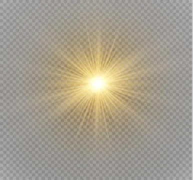 Glow light effect. Star burst with sparkles. Vector illustration. Stock Illustration