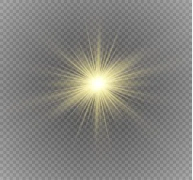 Glow light effect. Star burst with sparkles. Vector illustration. Stock Illustration