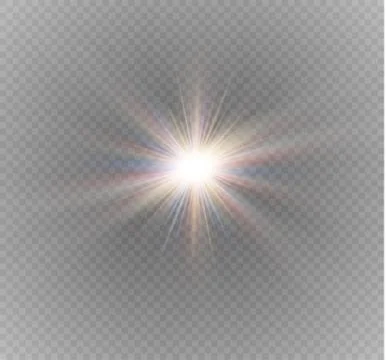 Glow light effect. Star burst with sparkles. Vector illustration. Stock Illustration