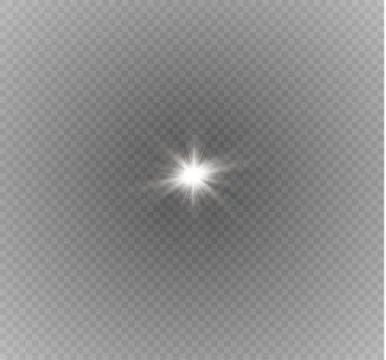 Glow light effect. Star burst with sparkles. Vector illustration. Stock Illustration