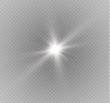 Glow light effect. Star burst with sparkles. Vector illustration. Stock Illustration