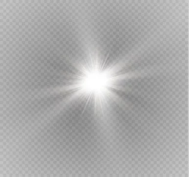 Glow light effect. Star burst with sparkles. Vector illustration. Stock Illustration