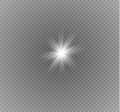 Glow light effect. Star burst with sparkles. Vector illustration. Stock Illustration