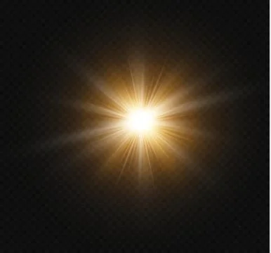 Glow light effect. Star burst with sparkles. Vector illustration. Stock Illustration