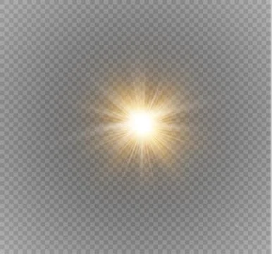 Glow light effect. Star burst with sparkles. Vector illustration. Stock Illustration
