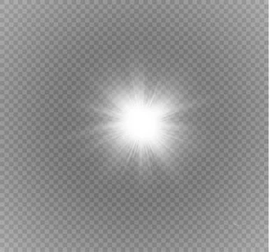 Glow light effect. Star burst with sparkles. Vector illustration. Stock Illustration