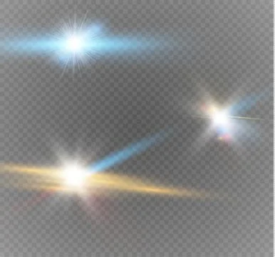 Glow light effect. Star burst with sparkles. Vector illustration. Stock Illustration