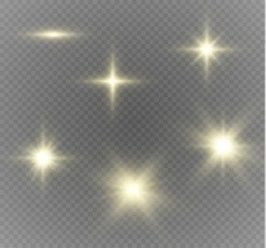 Glow light effect. Star burst with sparkles. Vector illustration. Stock Illustration