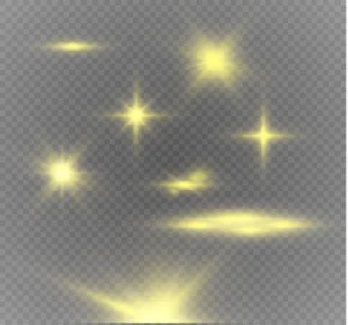 Glow light effect. Star burst with sparkles. Vector illustration. Stock Illustration