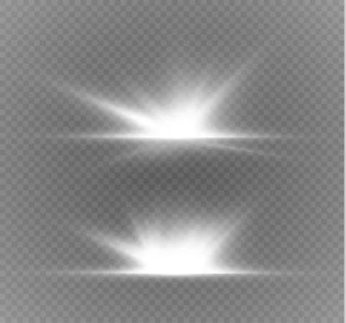 Glow light effect. Star burst with sparkles. Vector illustration. Stock Illustration