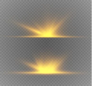 Glow light effect. Star burst with sparkles. Vector illustration. Stock Illustration
