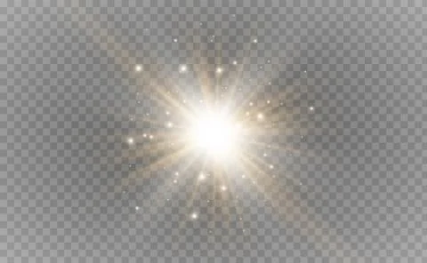 Glow light effect. Star burst with sparkles. Vector illustration. Stock Illustration