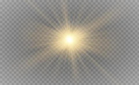 Glow light effect. Star burst with sparkles. Vector illustration. Stock Illustration