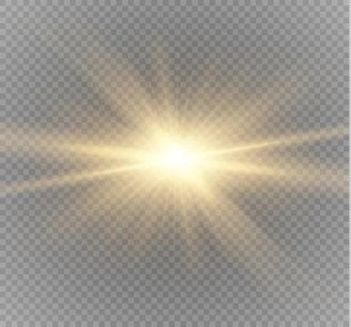 Glow light effect. Star burst with sparkles. Vector illustration. Stock Illustration