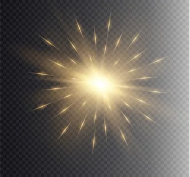 Glow light effect. Star burst with sparkles. Vector illustration. Stock Illustration