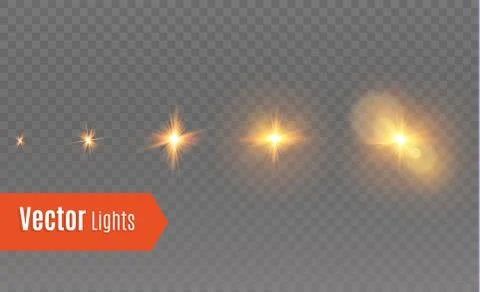 Glow light effect. Star burst with sparkles.Animation star. Stock Illustration