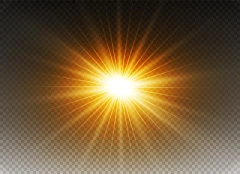 Glow light effect. Star burst with sparkles. Vector illustration. Stock Illustration